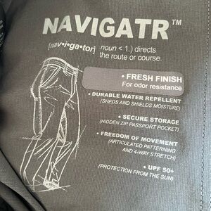 Kuhl Navigatr Mens hiking travel Pants slate stretch NWOT EUC 34 x 32